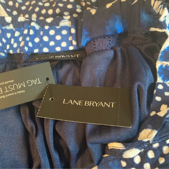 Lane Bryant Plus Size 16 Boho
Strapless Blue Patchwork Maxi Dress
Size 16 NWT - Picture 10 of 13